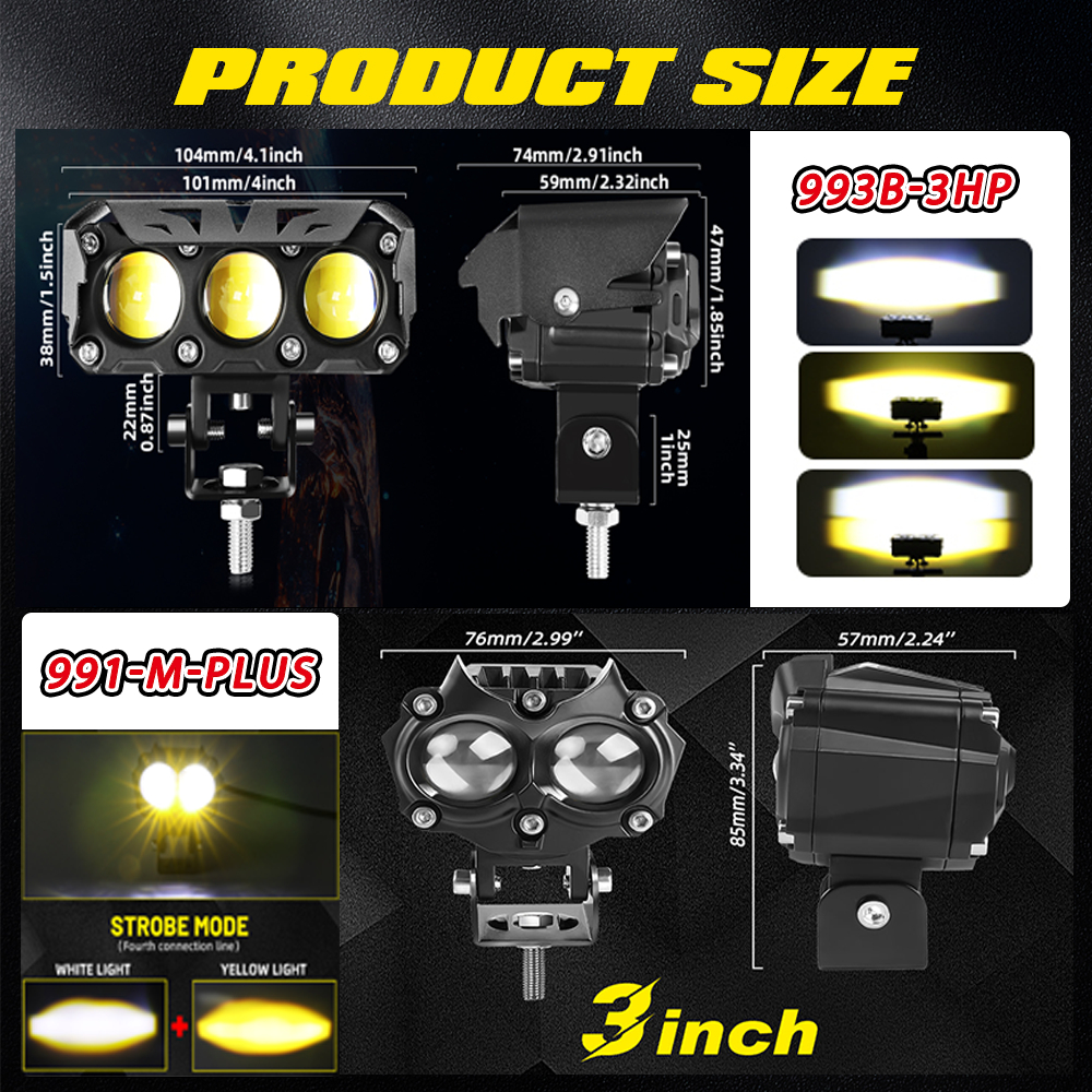 CO LIGHT Đèn LED Mini Ánh Sáng Trắng / Vàng Chất Lượng Cao Cho Xe Hơi / Xe Máy