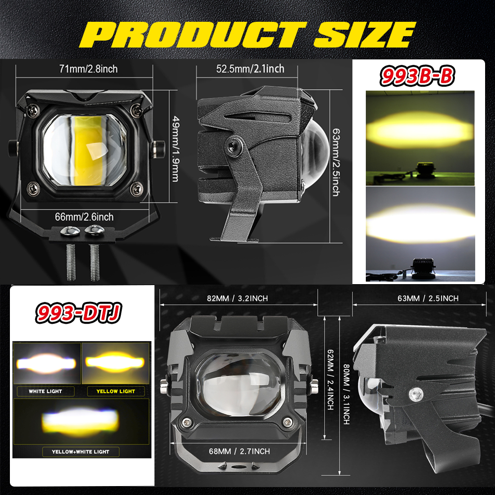 CO LIGHT Đèn LED Mini Ánh Sáng Trắng / Vàng Chất Lượng Cao Cho Xe Hơi / Xe Máy