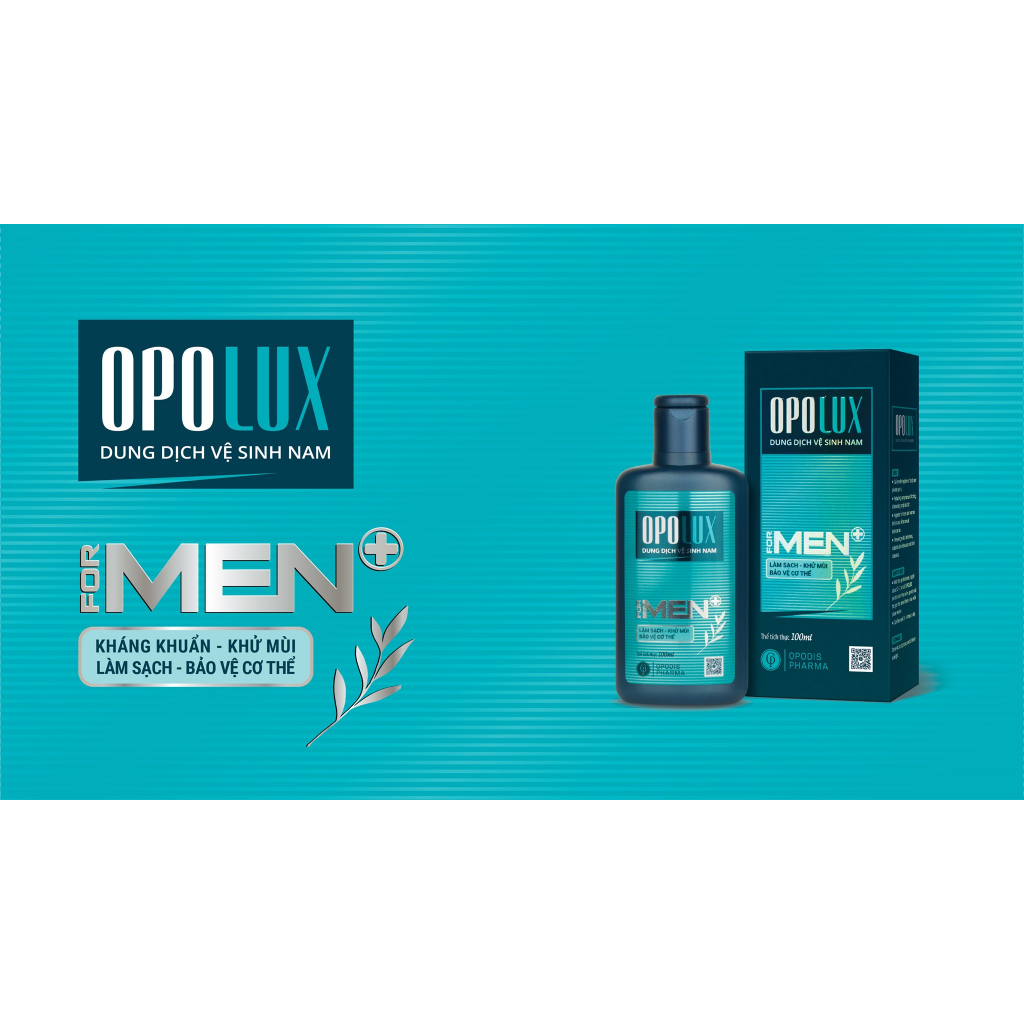 Dung dịch vệ sinh nam Opolux giúp khử mùi, giảm nấm ngứa, vùng kín luôn sạch sẽ, giúp phái mạnh tự tin chai 100ml