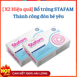 Combo 02 stafam bố sung myo inositol, vitamin e cùng các dưỡng chất cần thiết cho phụ nữ chuẩn bị mang bầu