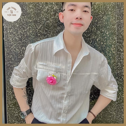 Áo sơ mi nam Trắng cao cấp phong cách Lịch Lãm, Công sở Hàn Quốc, Thiết Kế hiện đại Limited  SMD02