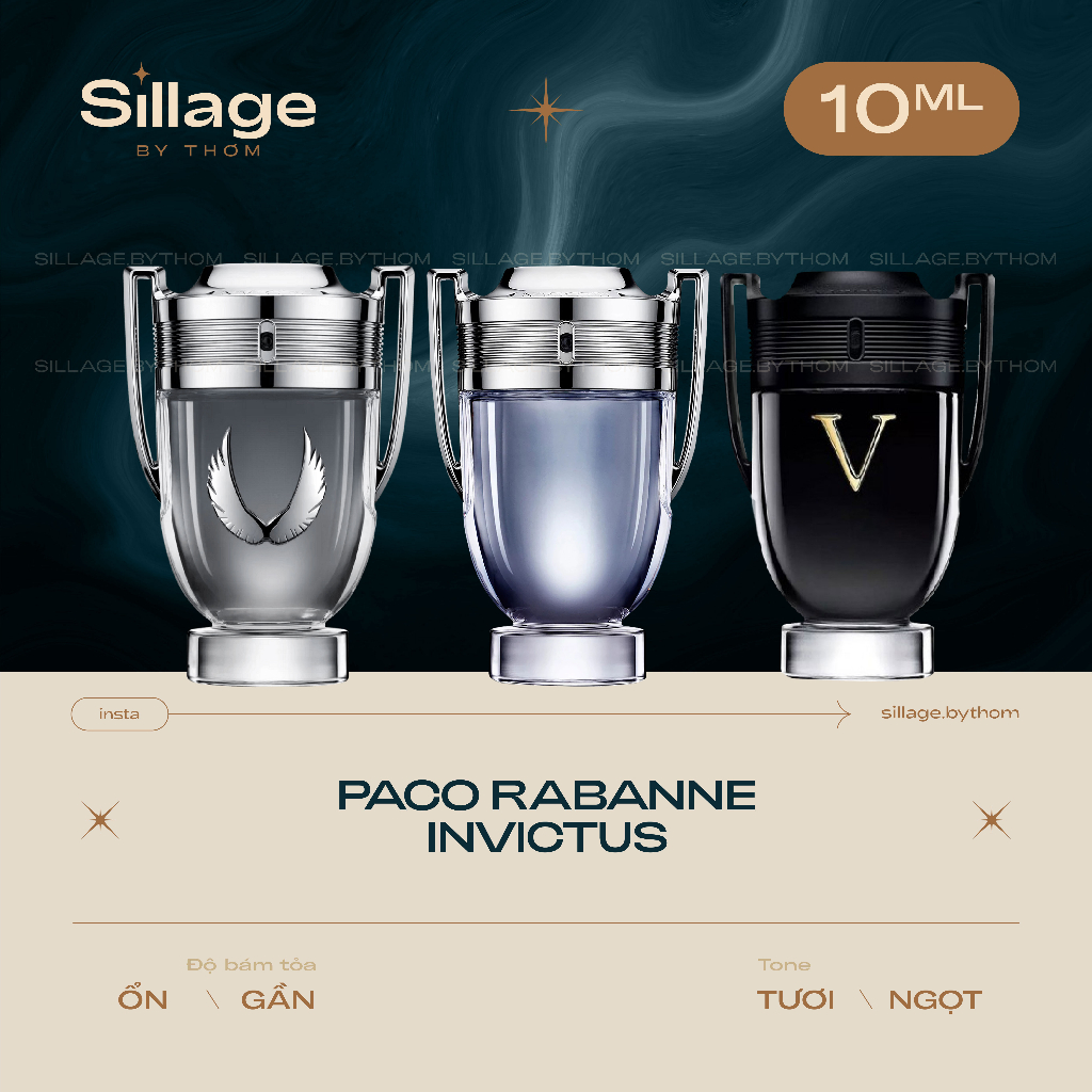 P A C O R A B A N N E INVICTUS PLATINUM VICTORY EDP EDT | Mẫu thử nước hoa nam