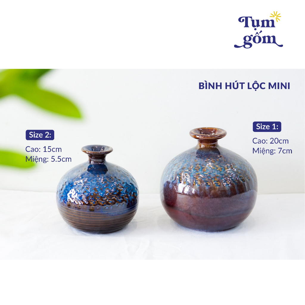Bình hút tài lộc - Bình hút lộc phong thủy men Hỏa Biến