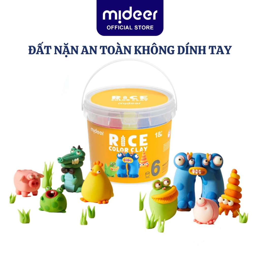 Đất nặn an toàn không dính tay cho bé Mideer Rice Colour Clay