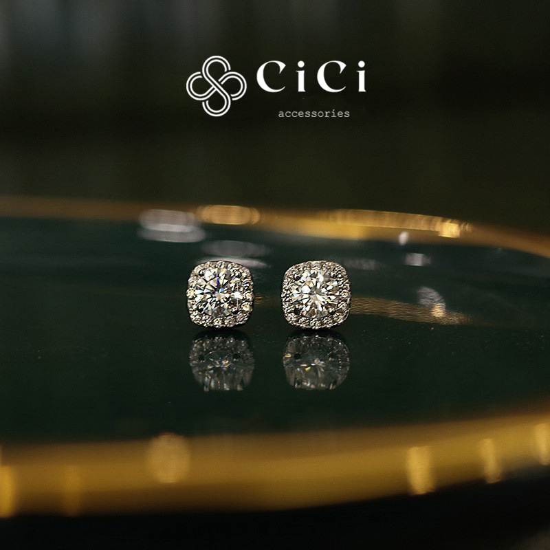 Bông tai nữ nụ đính đá CiCi Accessories phong cách Hàn Quốc phụ kiện thời trang nữ - BT115