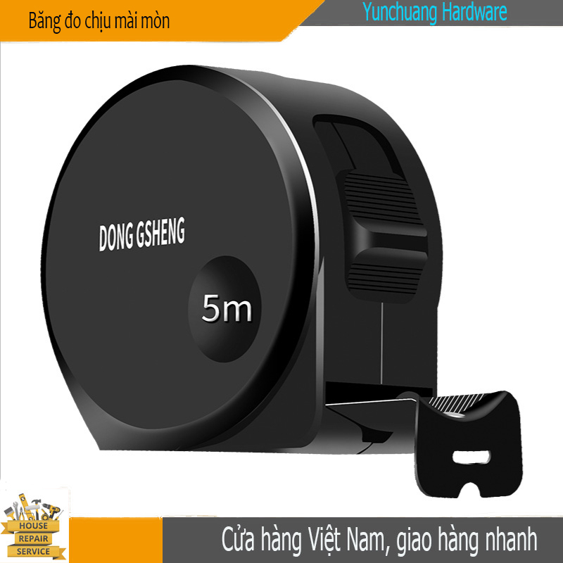 Mới Dongsheng đen vàng thép cuộn đo 3m 5m 7,5m 10m chiều dài dày thêm cứng mặc chống ngã