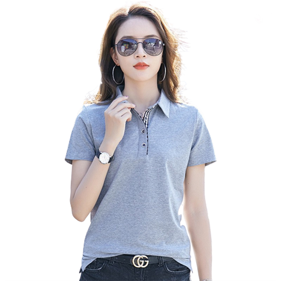 Áo polo nữ,áo thun có cổ nữ THELA Store thun cotton ngắn tay thấm hút tốt, dáng công sở nhiều màu TL5