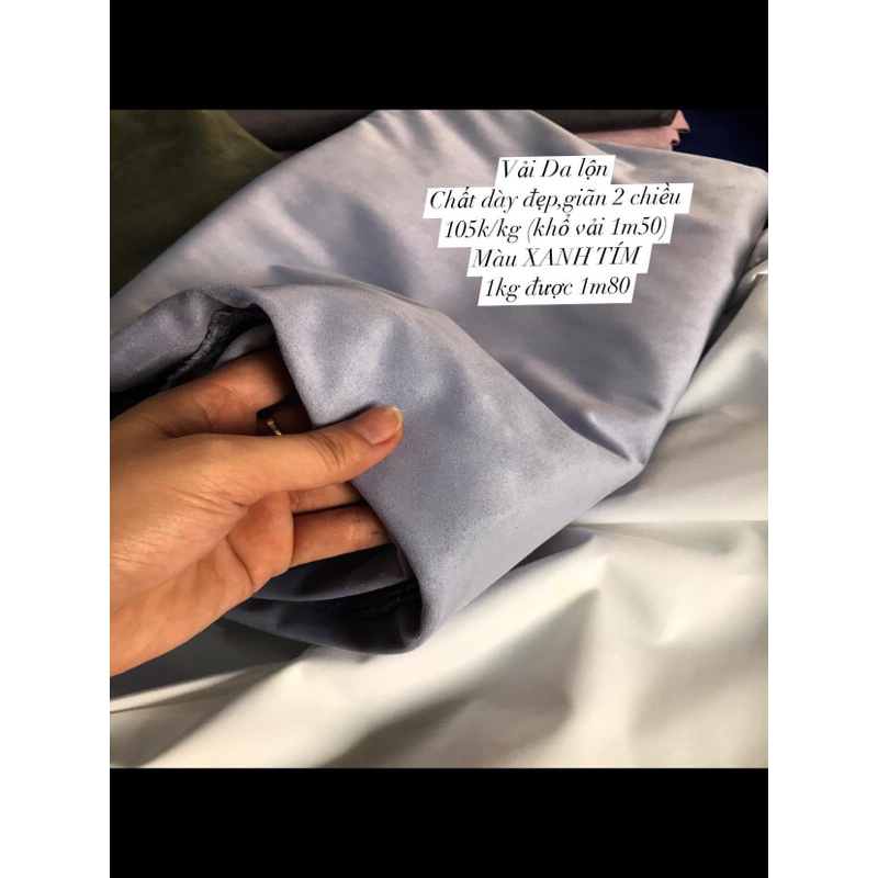 Vải Da Lộn - nhiều  màu