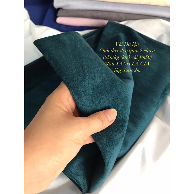 Vải Da Lộn - nhiều  màu