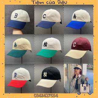 Mũ nón mlb bóng chày unisex basic color block unstructured style code: 3acp3303n