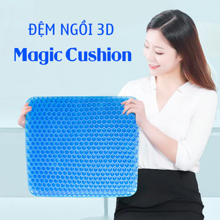 Đệm ngồi 3d silicon cao cấp - đệm ngồi văn phòng 2 lớp thoáng khí cấu trúc tổ ong chống đau mỏi