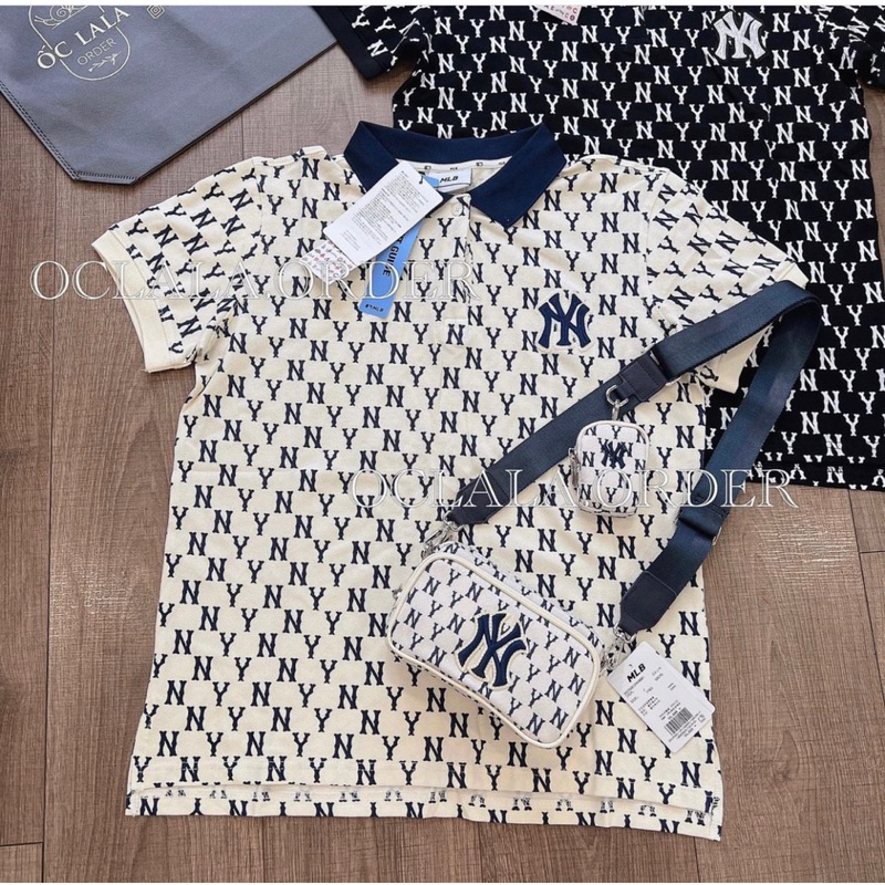 POLO MLB CHẤT COTTON THOÁNG MÁT - 3 MÀU ĐEN BE XANH