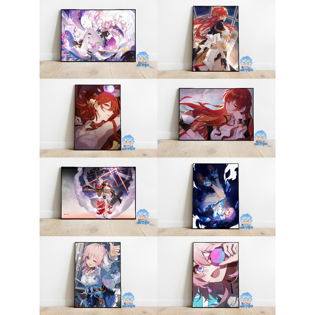 TRANH POSTER A3 Silver Wolf, Bailu, March 7th, Himeko,…Game Honkai: Star Rail  CHẤT LIỆU GIẤY CAO CẤP - 2D Tộc Shop