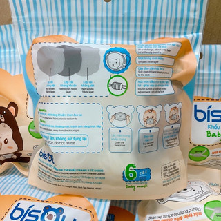 Khẩu Trang Gấu BISOU (Sét 6 cái)