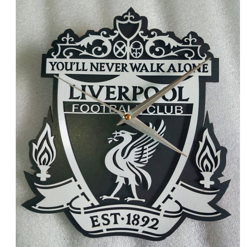 Đồng Hồ Bóng Đá Logo Clb Liverpool Bằng Gỗ