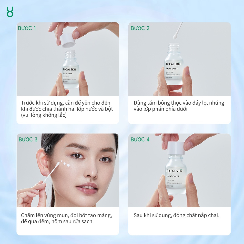 Tinh Chất Giảm Mụn FOCALSKIN Salicylic Acid Mờ Thâm Se Khít Lỗ Chân Lông 15g