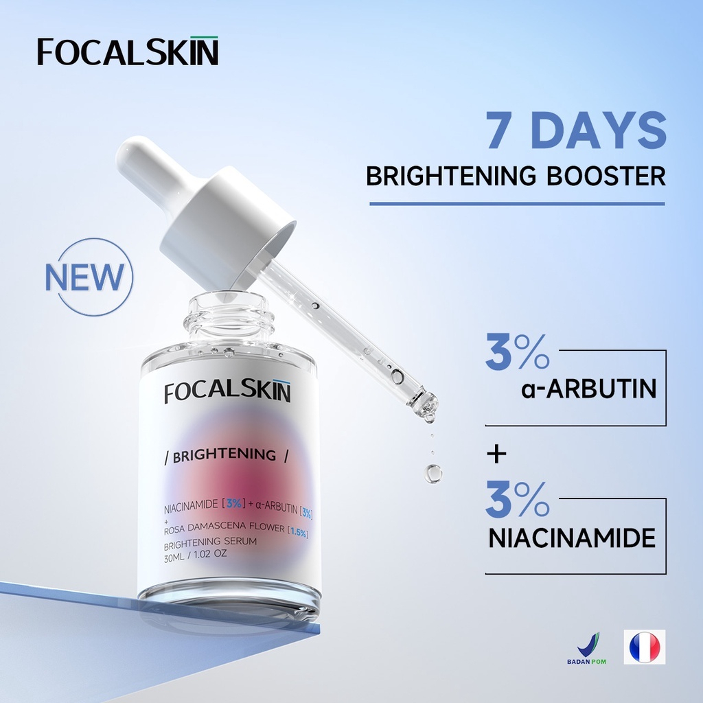 Serum Tinh Chất Sáng Da FOCALSKIN 3% NIACINAMIDE 3% ARBUTIN Làm Sáng Da Trong 7 Ngày 30ml