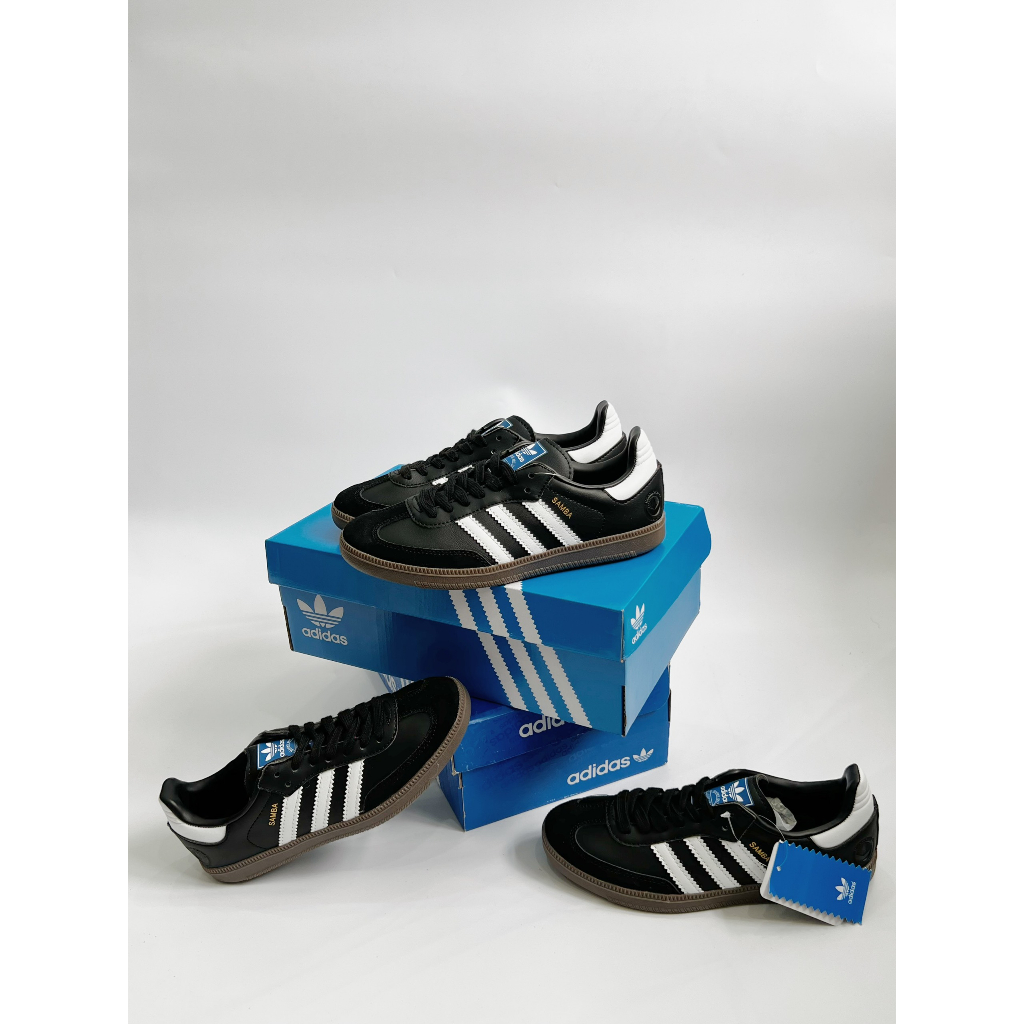 Giày Sneaker  Samba 'Black White Gum' B75807-Đen  - Phiên Bản OG - Đen