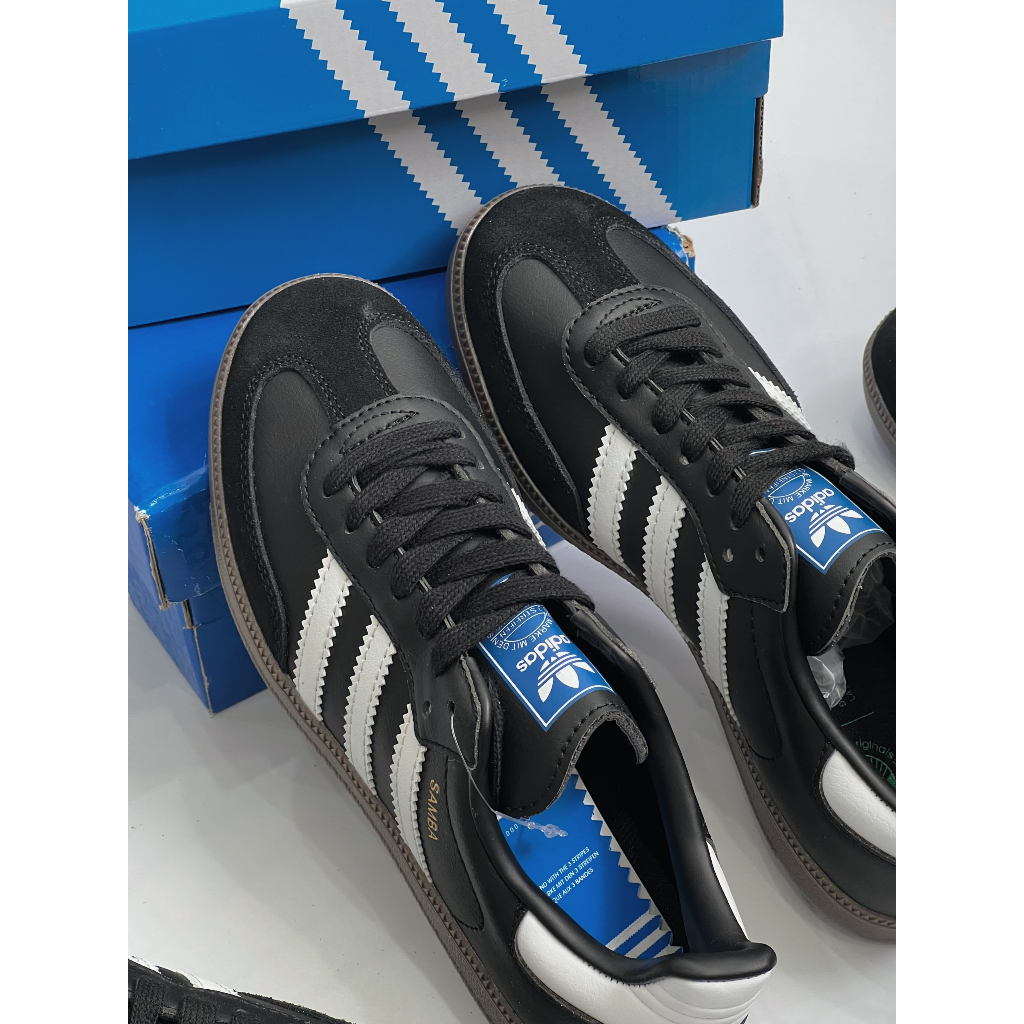 Giày Sneaker  Samba 'Black White Gum' B75807-Đen  - Phiên Bản OG - Đen