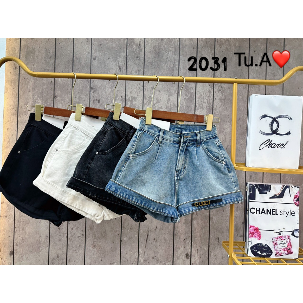 Quần sooc bò gấp gấu tag GC hàng Quảng châu - Anna.Store