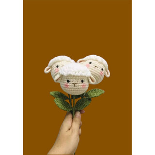 Cành hoa cừu - móc khoá cừu handmade