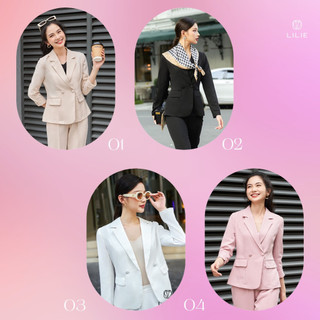 | blazer 2 cúc dáng ngắn by lilie