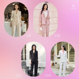 | blazer 4 cúc dáng ngắn by lilie