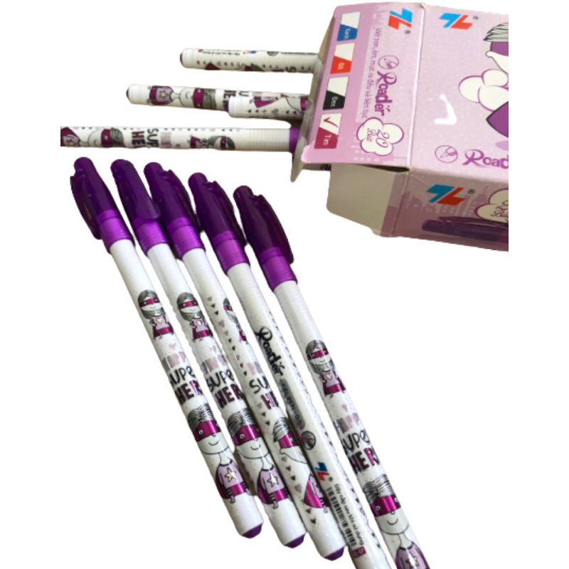 Bút gel Thiên Long GEL-07 chính hãng - Mực đen, tím