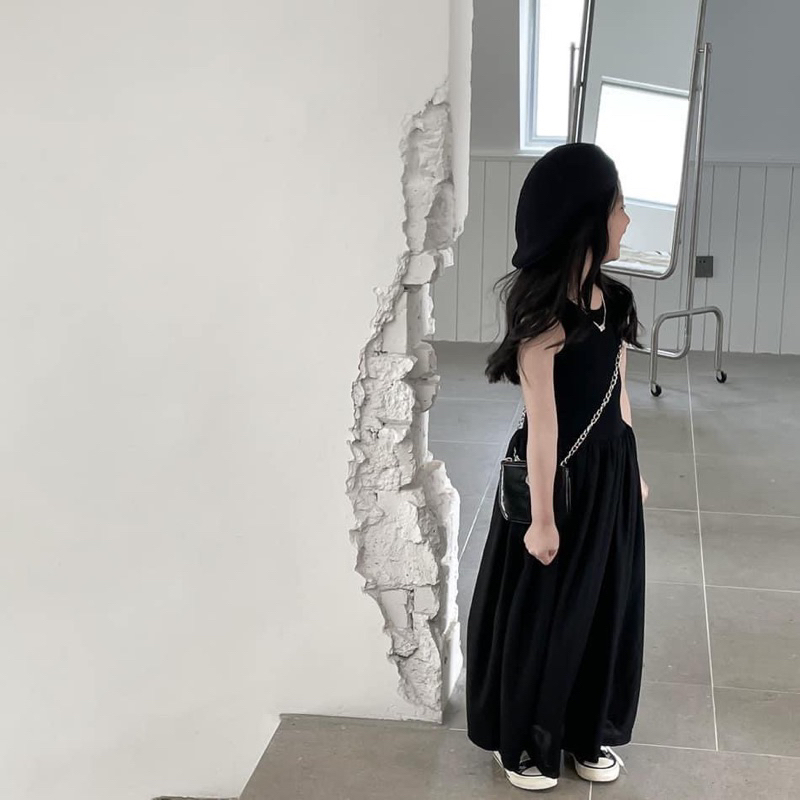 Đầm đen dài đi tiệc bé gái #Annkidbox