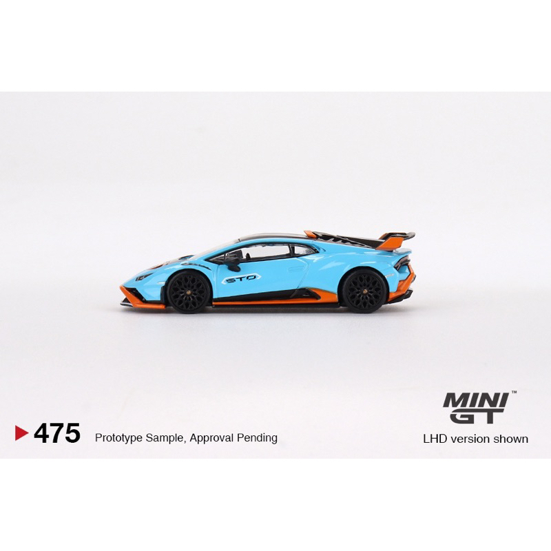 Hobby Store xe mô hình Mini GT #475 Lamborghini Huracán STO Blu Laufey ( Full Box, Full Seal )