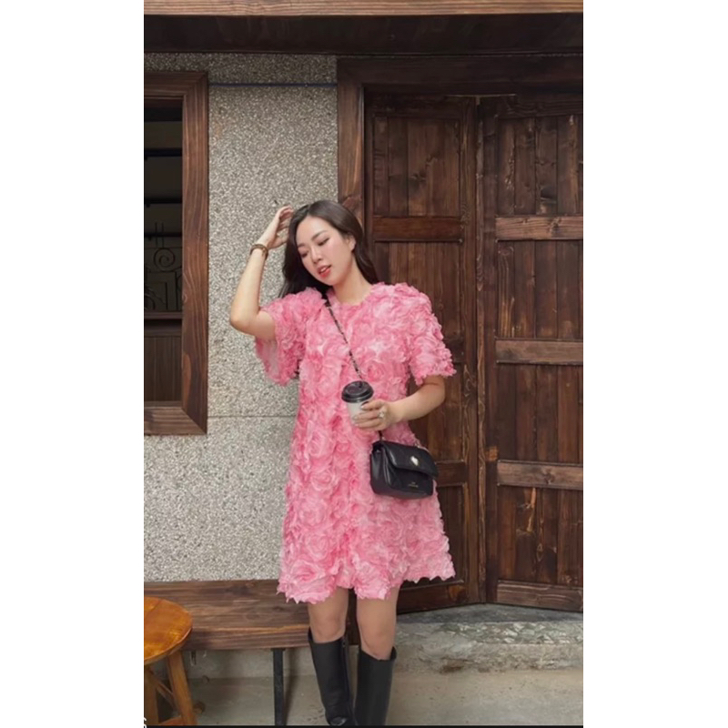 Pass Calla Lily - Váy Đầm Rosé Dress Màu Hồng Dáng Babydol