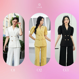 [BLAZER] | BLAZER 4 CÚC VÀNG TAY NGẮN CHIẾT EO