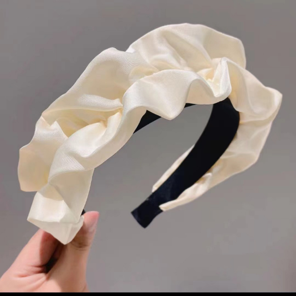 Băng đô cài tóc dễ thương bờm cute phụ kiện cho cô dâu lụa nhún satin iLita mặc áo dài nữ đẹp Hàn Quốc hottrend 2023