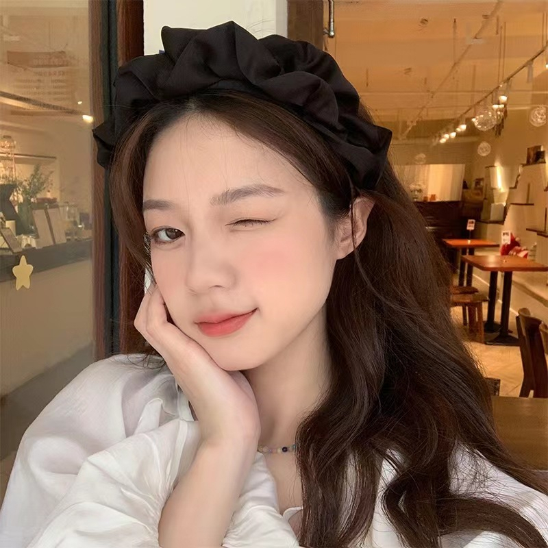 Băng đô cài tóc dễ thương bờm cute phụ kiện cho cô dâu lụa nhún satin iLita mặc áo dài nữ đẹp Hàn Quốc hottrend 2023