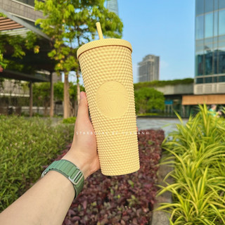 Ly Starbucks Studded Matte Butter Yellow 710ml