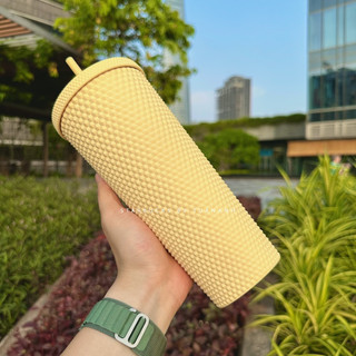 [Chính hãng] Ly Starbucks Studded Matte Butter Yellow 710ml