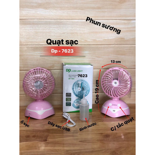 Quạt sạc tích điện phun sương dp-7623