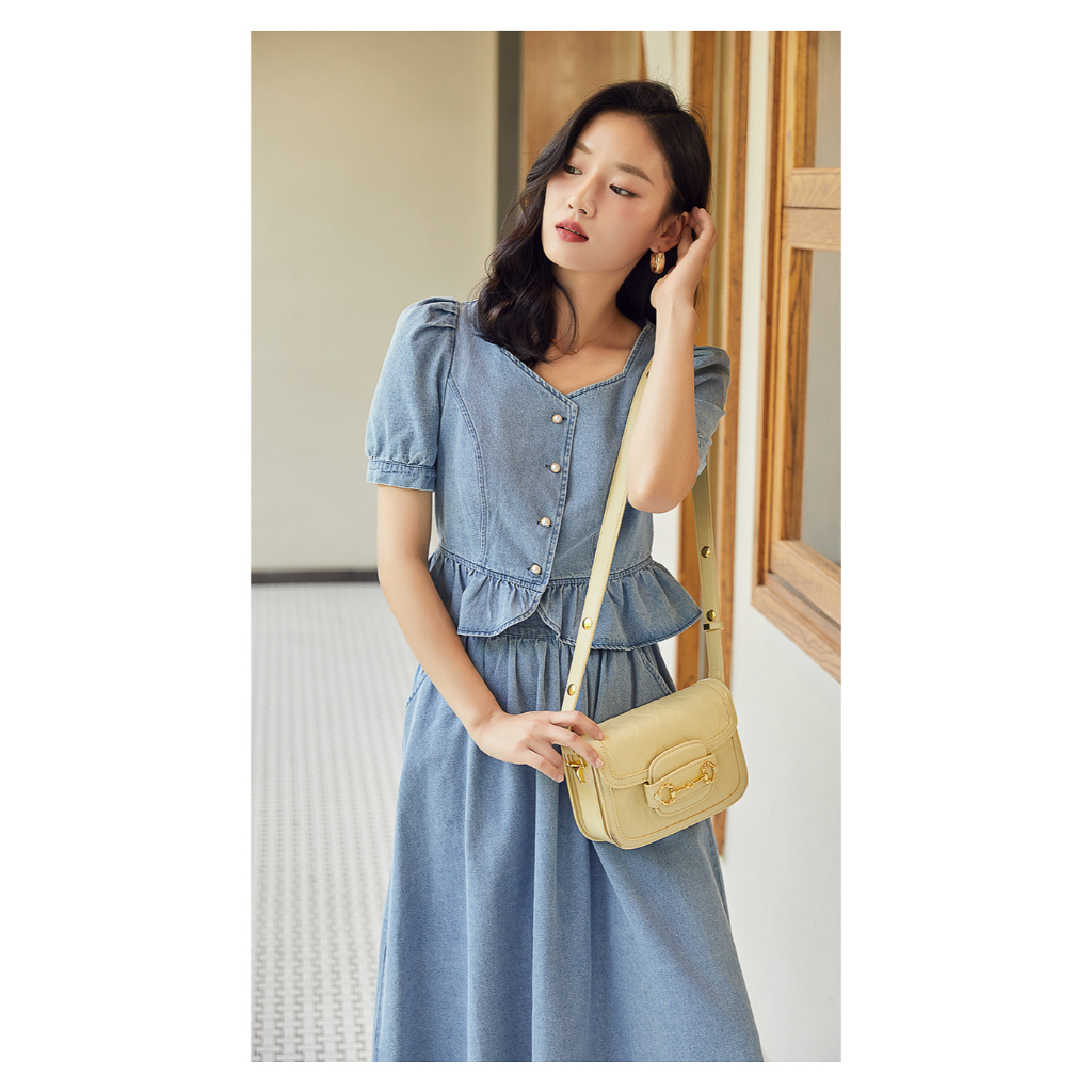 Z301 Áo & Chân váy denim xuất dư của HOPESHOW