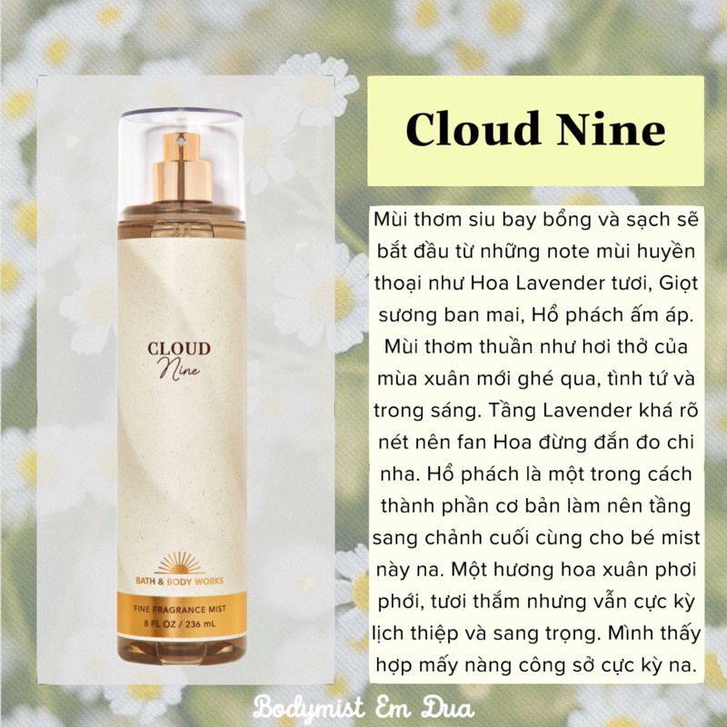 Xịt Thơm Toàn Thân - CLOUD NINE
