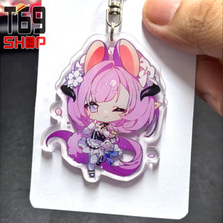 Móc khóa mica Elysia - game Honkai Impact 3 (Loại cao cấp - Hình in ép giữa 2 mặt mica)