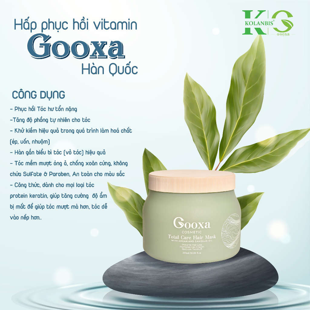 Kem Ủ Phục Hồi Tóc Hư Tổn GOOXA,colagen hấp tóc mềm mượt,dành cho tóc khô sơ