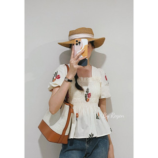 Arina shirt - áo hoa chun eo regen