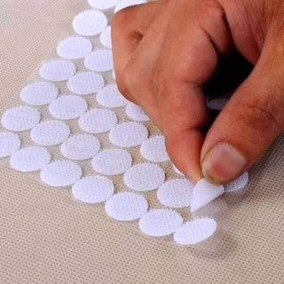 100 cặp nhám gai tròn trắng 1.5cm