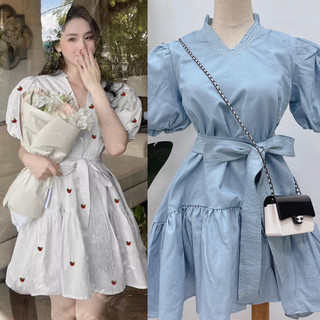 ĐẦM CỔ V NƠ EO