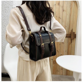 BALO NỮ DÁNG VUÔNG BALO MINI VINTAGE HỌC SINH DA PU ULZZANG, BALO MINI ĐEO CHÉO THỜI TRANG BALO DU LỊCH CÁ TÍNH