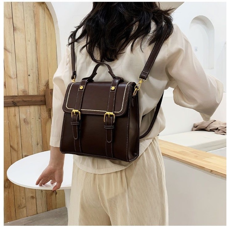 BALO NỮ DÁNG VUÔNG BALO MINI VINTAGE HỌC SINH DA PU ULZZANG