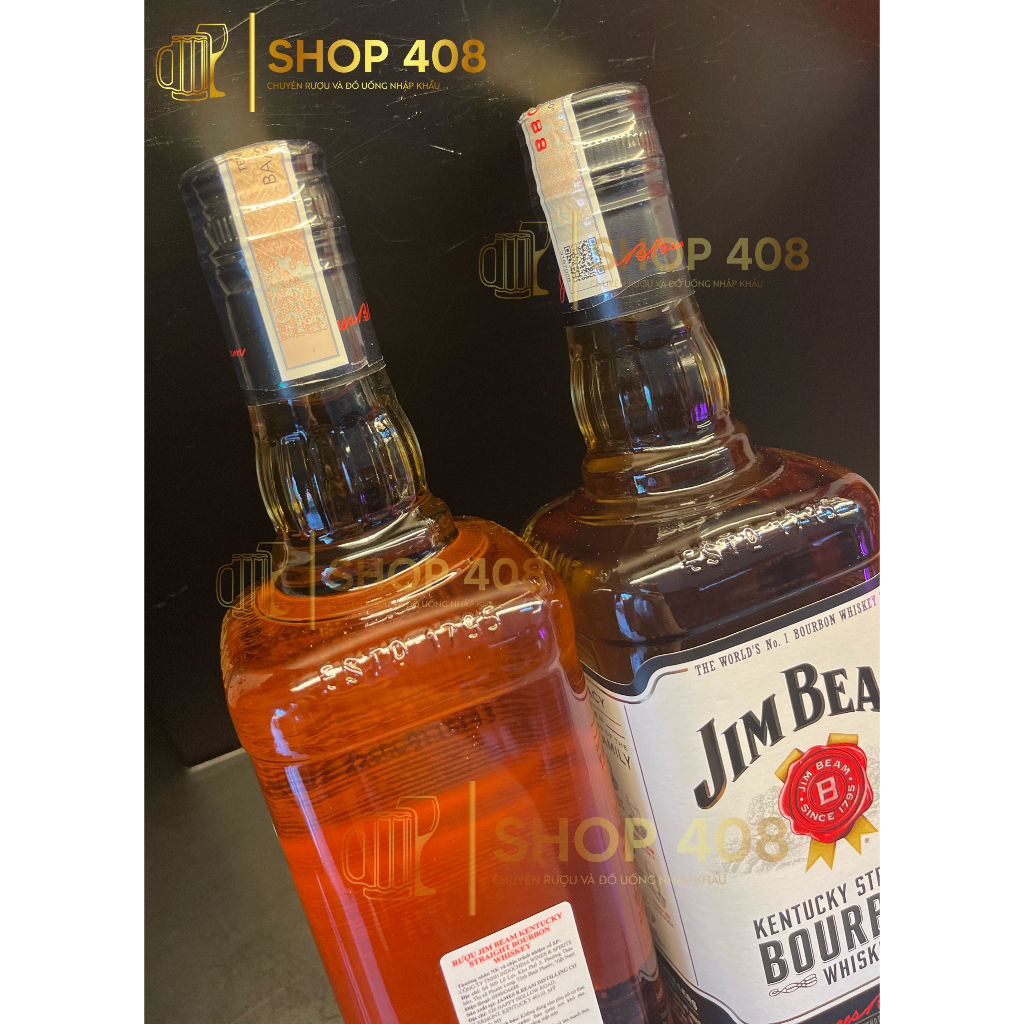 Rượu Jim Beam White Kentucky Straight Bourbon Whiskey 750ml - hàng công ty
