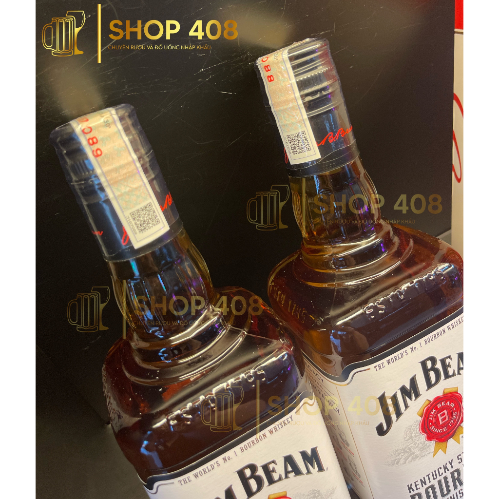 Rượu Jim Beam White Kentucky Straight Bourbon Whiskey 750ml - hàng công ty