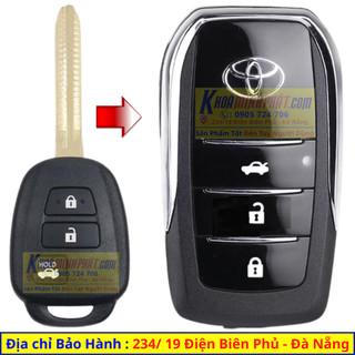 Vỏ Độ Gập Chìa Khoá Xe Toyota Yaris Vios 2015–2024 V703