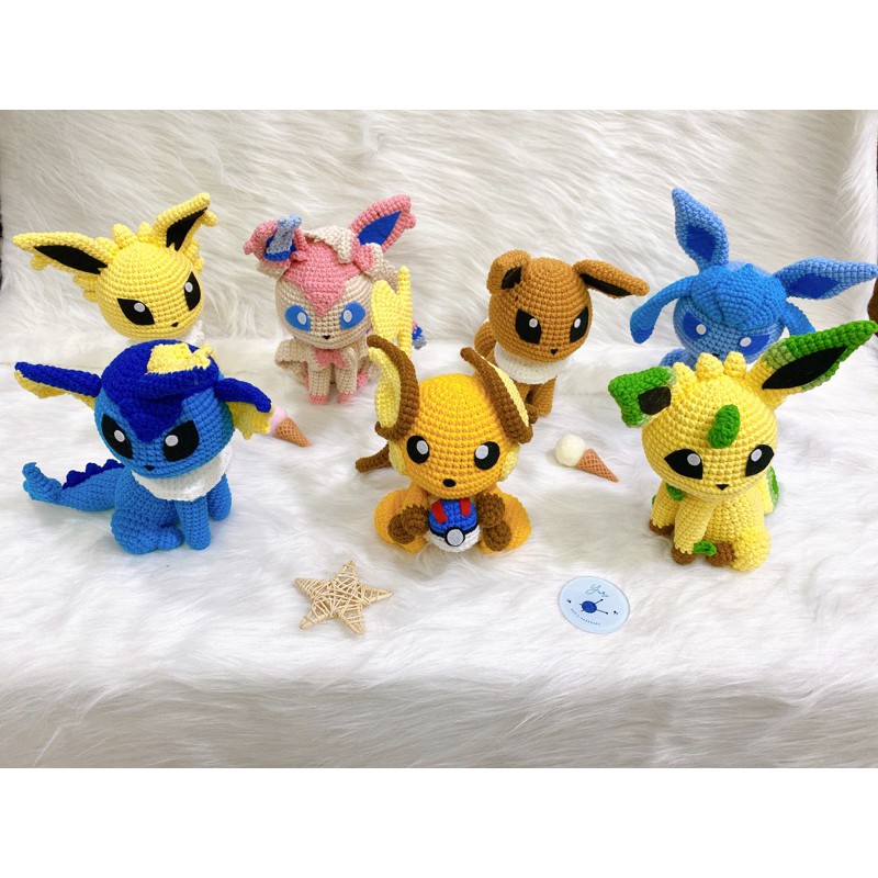 Bộ pokemon nhồi bông bằng len